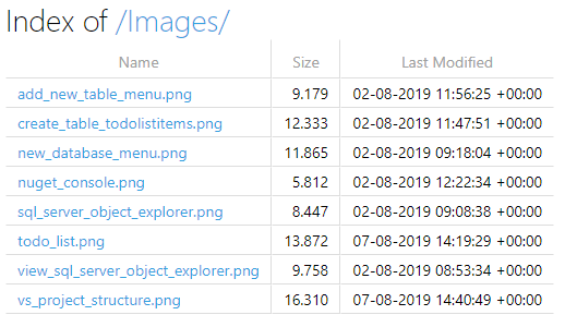 Directory browsing