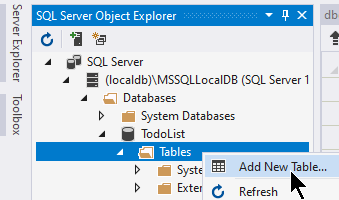 Add New Table